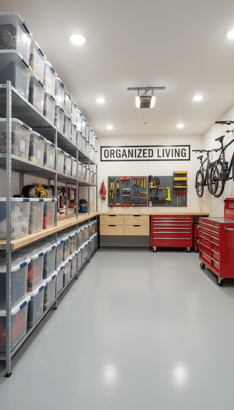 Clean garage interior after a professional cleanout